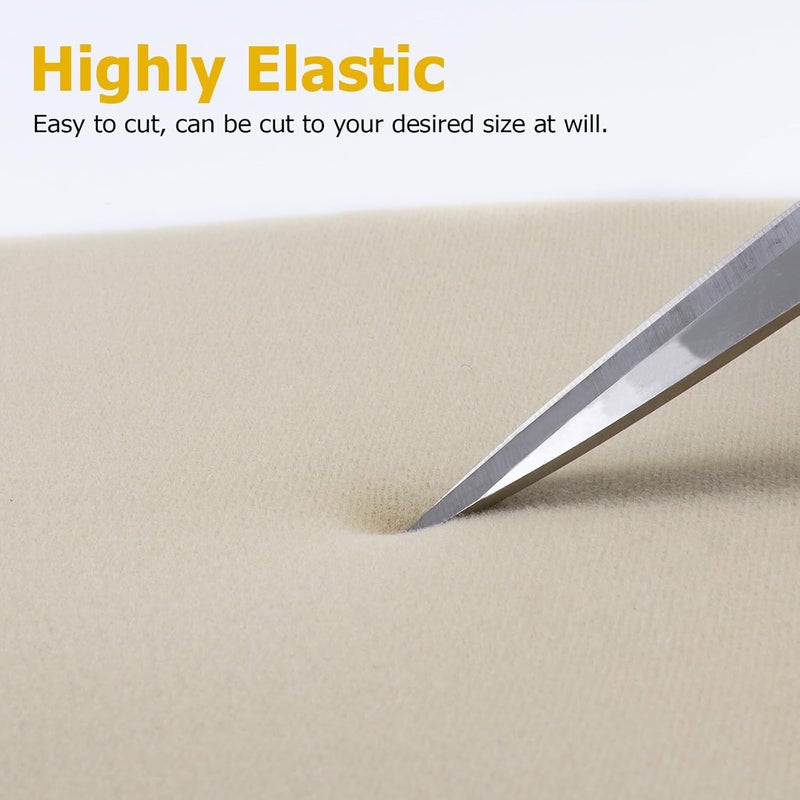 FINDUFA 54" x 60" Automotive Headliner Fabric with Foam Backing Material Replacment for Automotive RV Marine Interiors Headliner Renovation Furniture Home Upholstery Beige - Image 4
